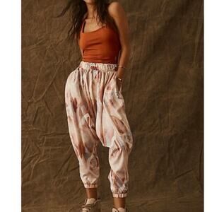 Free People Movement NWOT All Strapped Printed One Piece Harem Jumpsuit XS